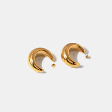 Load image into Gallery viewer, 18K Gold-Plated Moon Crescent Earrings