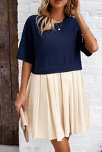 Load image into Gallery viewer, Round Neck Dropped Shoulder Mini Dress