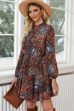 Load image into Gallery viewer, Buttoned Round Neck Mini Dress