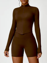 Load image into Gallery viewer, Zip Up Mock Neck Long Sleeve Active Outerwear