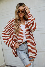 Load image into Gallery viewer, Striped Button Up Long Sleeve Cardigan