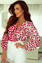 Load image into Gallery viewer, Printed Surplice Neck Long Sleeve Bodysuit