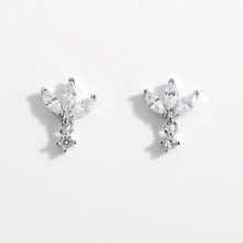 Load image into Gallery viewer, Inlaid Zircon 925 Sterling Silver Geometric Stud Earrings
