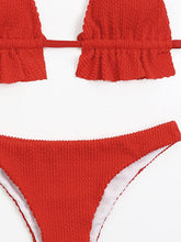 Load image into Gallery viewer, Ruffled Textured Wide Strap Two-Piece Bikini Set