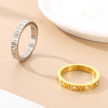 Load image into Gallery viewer, Inlaid Zircon Stainless Steel Ring