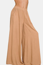 Load image into Gallery viewer, Zenana Pleated Linen Blend Wide Leg Pants