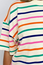 Load image into Gallery viewer, Striped Round Neck Half Sleeve Knit Top