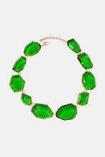 Load image into Gallery viewer, Geometrical Shape Zinc Alloy Frame Resin Necklace