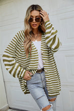 Load image into Gallery viewer, Striped Button Up Long Sleeve Cardigan