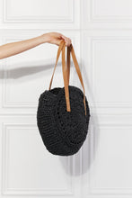 Load image into Gallery viewer, Justin Taylor C'est La Vie Crochet Handbag in Black