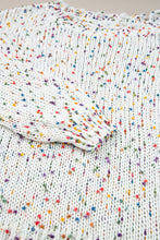 Load image into Gallery viewer, Confetti Round Neck Dropped Shoulder Sweater