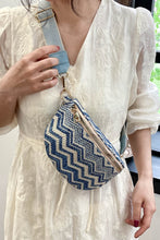 Load image into Gallery viewer, Adored Chevron Straw Sling Bag