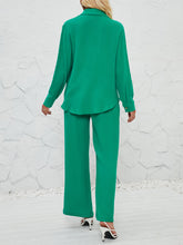 Load image into Gallery viewer, Textured Button Up Shirt and Pants Set