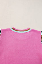 Load image into Gallery viewer, Contrast Round Neck Short Sleeve Knit Top
