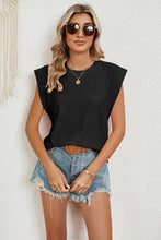 Load image into Gallery viewer, Eyelet Round Neck Tank
