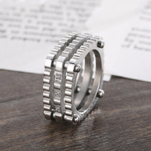 Load image into Gallery viewer, Inlaid Zircon Stainless Steel Square Shape Ring