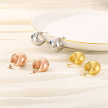Load image into Gallery viewer, Stainless Steel Moon Shape Earrings