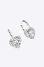 Load image into Gallery viewer, Zircon Heart Drop Huggie Earrings