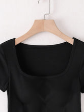 Load image into Gallery viewer, Square Neck Short Sleeve T-Shirt