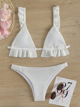 Load image into Gallery viewer, Ruffled Textured Wide Strap Two-Piece Bikini Set