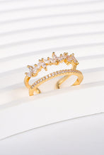 Load image into Gallery viewer, Zircon Split Shank Open Ring