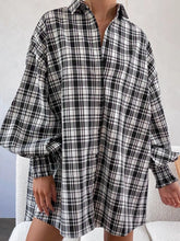 Load image into Gallery viewer, Plaid Lantern Sleeve Shirt