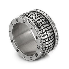 Load image into Gallery viewer, Inlaid Rhinestone Stainless Steel Ring