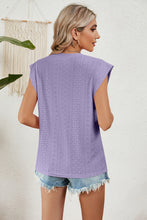 Load image into Gallery viewer, Eyelet Round Neck Tank