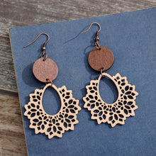 Load image into Gallery viewer, Geometric Cutout Dangle Earrings