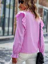 Load image into Gallery viewer, Flounce Sleeve Ruffled Shirt