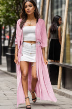 Load image into Gallery viewer, Lace Detail Half Sleeve Open Front Cardigan