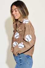 Load image into Gallery viewer, Ball Sequin Dropped Shoulder Raw Hem Jacket