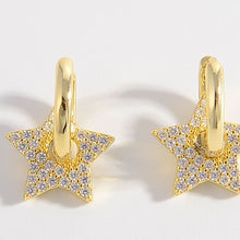 Load image into Gallery viewer, 925 Sterling Silver Zircon Star Earrings