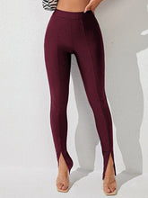 Load image into Gallery viewer, 7339 High Waist Front Slit Skinny Pants