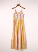 Load image into Gallery viewer, Smocked Printed V-Neck Cami