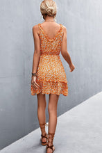 Load image into Gallery viewer, Floral Frill Trim Sleeveless Mini Dress