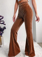 Load image into Gallery viewer, Ribbed High Waist Bootcut Pants