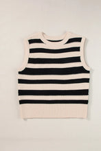 Load image into Gallery viewer, Color Block Round Neck Sweater Vest