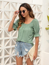 Load image into Gallery viewer, Ruched Short Sleeve Blouse
