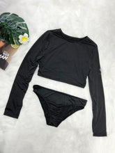 Load image into Gallery viewer, Round Neck Long Sleeve Top and Brief Swim Set