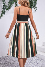 Load image into Gallery viewer, Tied Striped Spaghetti Strap Dress