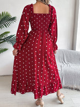 Load image into Gallery viewer, Polka Dot Flounce Sleeve Midi Dress