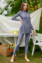 Load image into Gallery viewer, Mock Neck Long Sleeve One-Piece Swimwear