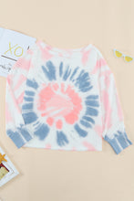 Load image into Gallery viewer, Tie-Dye Boat Neck Batwing Sleeve Tee