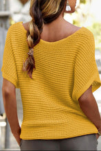 Load image into Gallery viewer, Boat Neck Short Sleeve Sweater