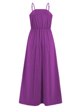 Load image into Gallery viewer, Slit Lace Detail Spaghetti Strap Dress