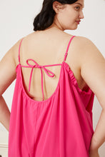 Load image into Gallery viewer, Double Take Full Size Ruffle Trim Tie Back Cami Jumpsuit with Pockets