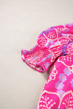 Load image into Gallery viewer, Printed Round Neck Half Sleeve Blouse