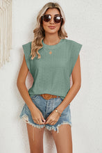 Load image into Gallery viewer, Eyelet Round Neck Tank