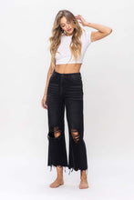 Load image into Gallery viewer, Vervet by Flying Monkey Vintage Ultra High Waist Distressed Crop Flare Jeans